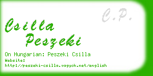 csilla peszeki business card